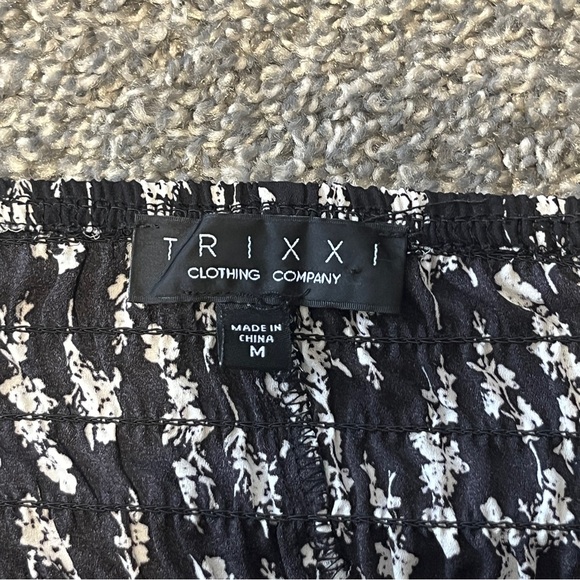 Trixxi Black and White Floral Dress Size M - Picture 6 of 7